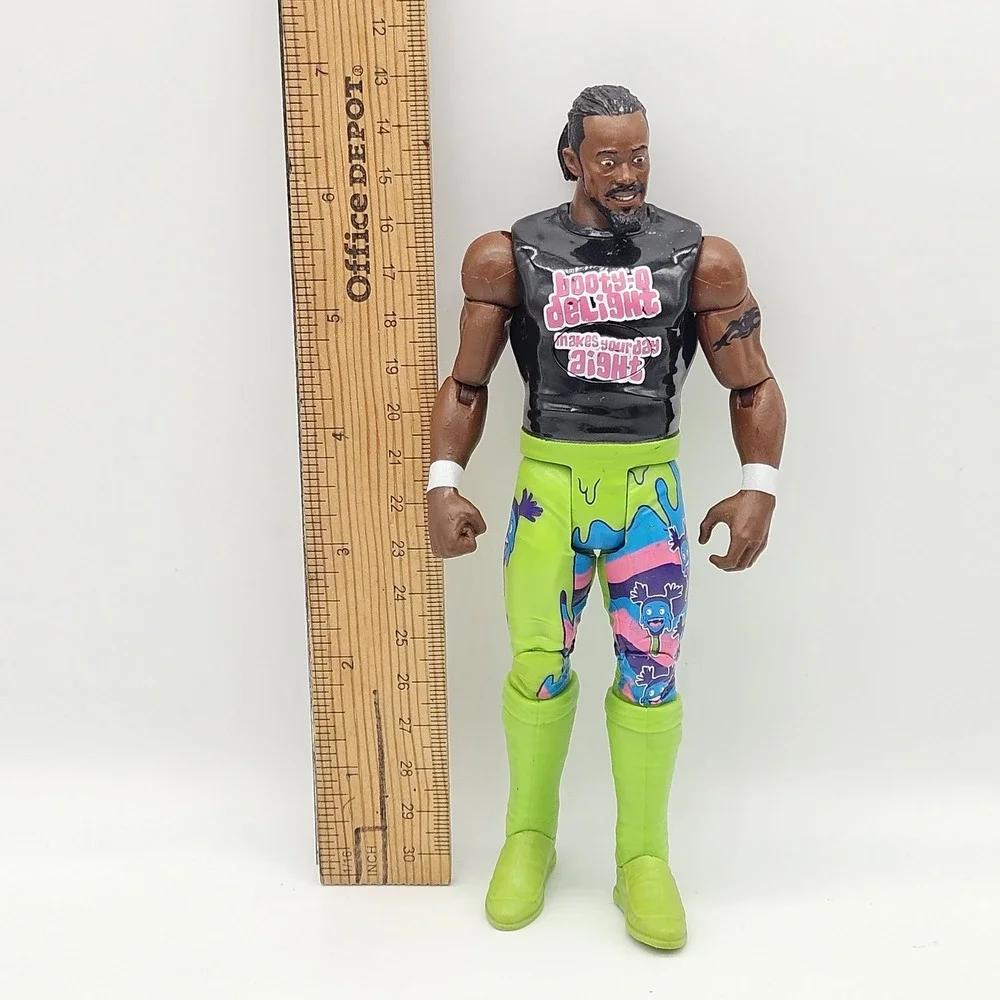 Mattel WWE Kofi Kingston Tough Talkers Action Figure New Day Booty-O's 6